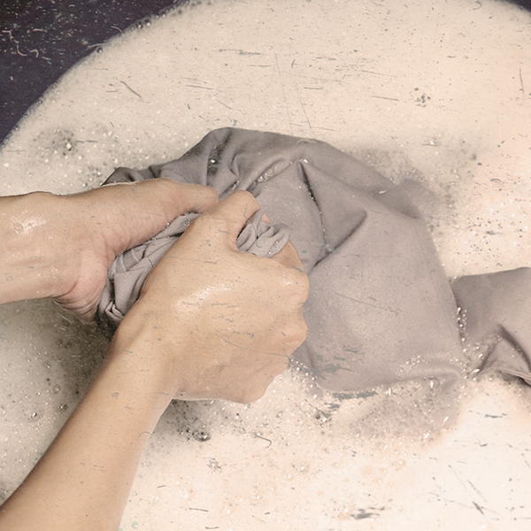 washed clothes by hand